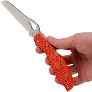 Нож Spyderco Byrd Large Rescue 2, серрейтор, оранжевый 87.13.31 фото