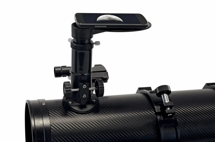 Телескоп Bresser Pluto II 114/500 EQ Carbon із сонячним фільтром та адаптером для смартфону (4614500) 922220 фото