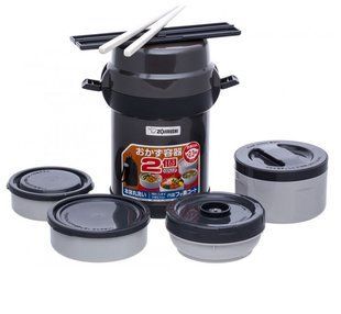 Набор для ланча ZOJIRUSHI SL-JAF14HG 1.23 л ц:темно-серый 1678.00.92 фото