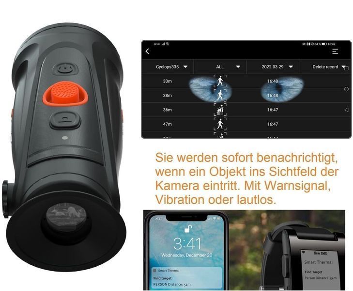 ThermTec Cyclops 325 Pro монокуляр тепловизор (1500м, F25, 384, wifi) 80145 фото