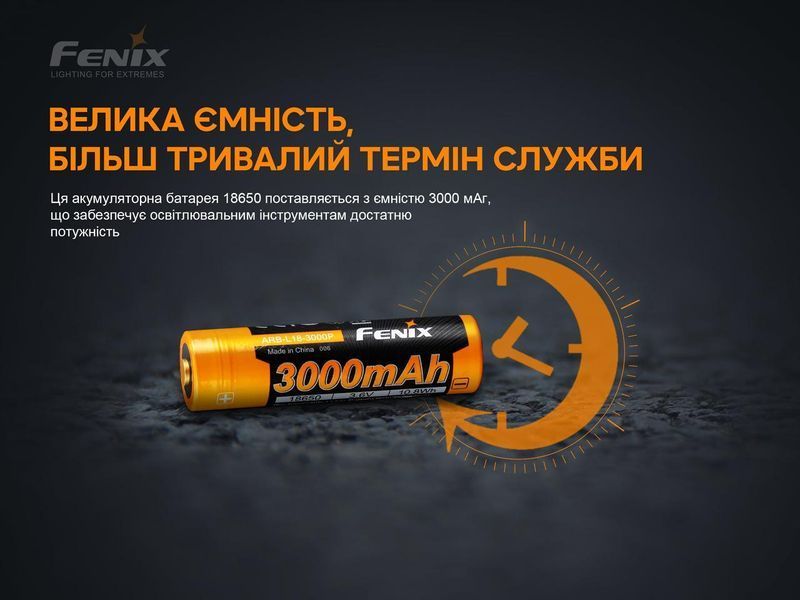 18650 батарея Fenix (3000 мАч) ARB-L18-3000P фото
