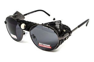 Захисні тактичні окуляри Global Vision Aviator-5 GunMetal (gray), сірі в темній оправі зі з'ємним ущільнювачем із синтетичної GV-AVI5GM-GR фото