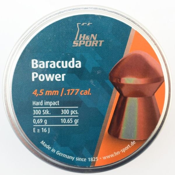 Пули H&N Baracuda Power 4.5 мм 0.69гр 300шт/уп 1453.01.92 фото
