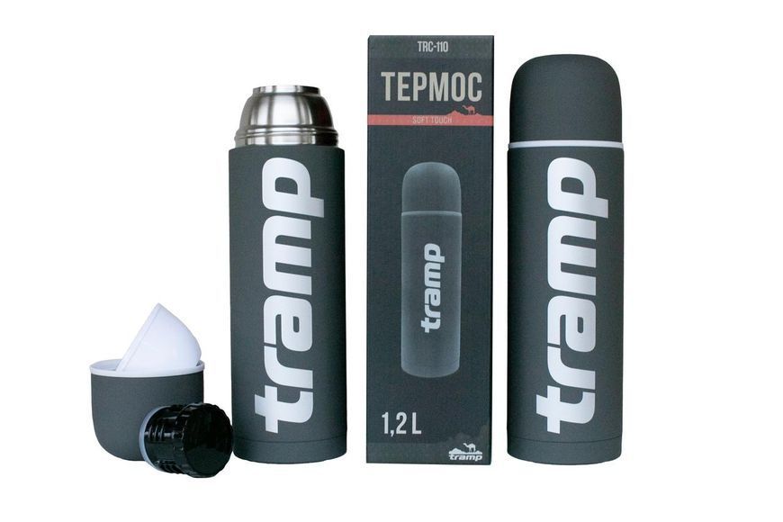 Термос TRAMP Soft Touch 1,2 л, Хакі TRC-110-khaki фото
