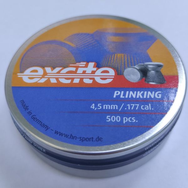 Пули пневматические H&N Excite Plinking, 500 шт/уп, 0,47 г, 4,5 мм 1453.02.93 фото