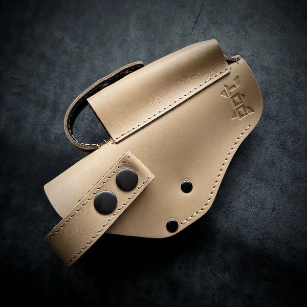 Поясная кобура ТТ / Browning 1903 из натуральной кожи на скобе цвет КОЙОТ Pellame-170 фото