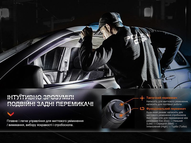Фонарь тактический Fenix PD35R на батарее PD35R фото