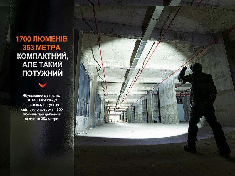 Фонарь тактический Fenix PD35R на батарее PD35R фото