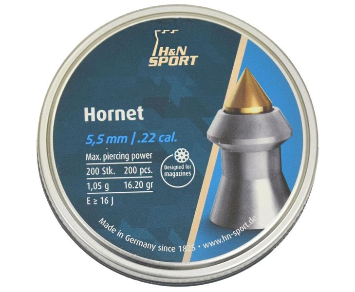 Пули пневматические H&N Hornet кал. 5.5 мм, 200 шт. 1453.02.90 фото