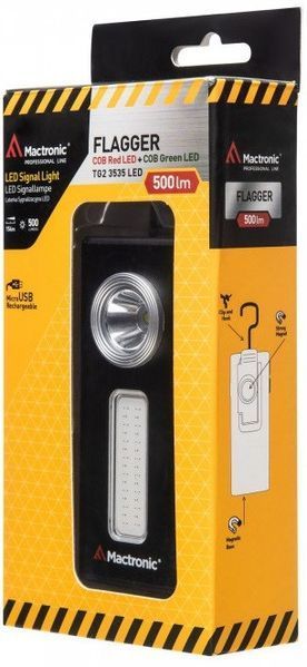 Ліхтарик на магніті Mactronic Flagger 500Lm акумуляторний, зарядка USB DAS301719 фото