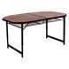 Стіл туристичний Bo-Camp Woodbine Oval 150x80 cm Black/Wood look (1404230) DAS301532 фото 1