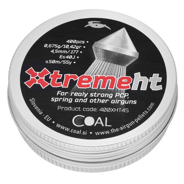 Пули пневматические Coal Xtreme HT 4.5 мм. Вес - 0.675 г. 400 шт/уп 3984.00.19 фото