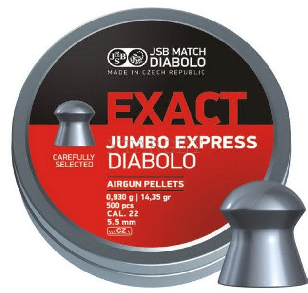 Пульки JSB Diabolo Exact Jumbo Express 5.52 мм, 0.93г (250шт) 1453.05.24 фото