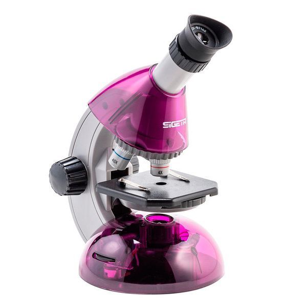 Дитячий мікроскоп SIGETA MIXI 40x-640x PURPLE із адаптером для смартфона 65914 фото