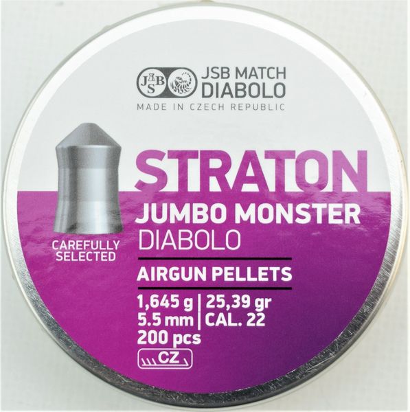 Пульки JSB Diabolo Straton Monster 5.51мм, 1.645г (200шт) 1453.05.36 фото