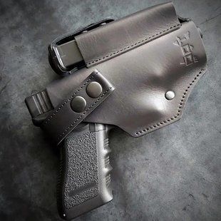 Поясная кобура GLOCK 17 из кожи BLACK Pellame-93 фото