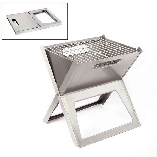 Гриль вугільний&nbsp;Bo-Camp Notebook/Fire Basket Compact Silver DAS301445 фото