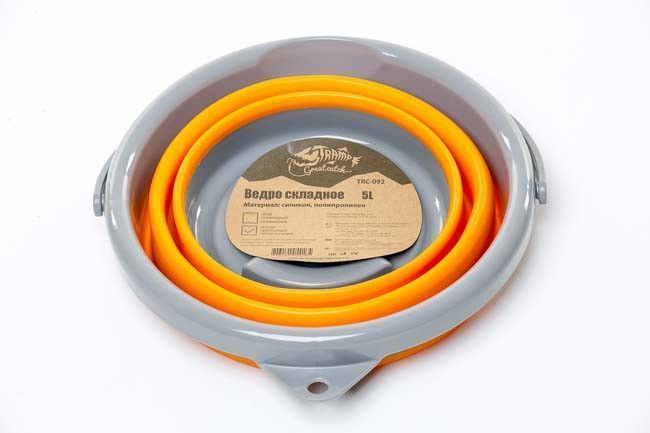 Ведро TRAMP складное силиконовое 10L Оранжевое TRC-091-orange фото