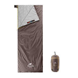 Спальник сверхлегкий Naturehike Summer LW180 NH21MSD09 правый, (15&deg;C), pp M, коричневый 6927595777954-R фото