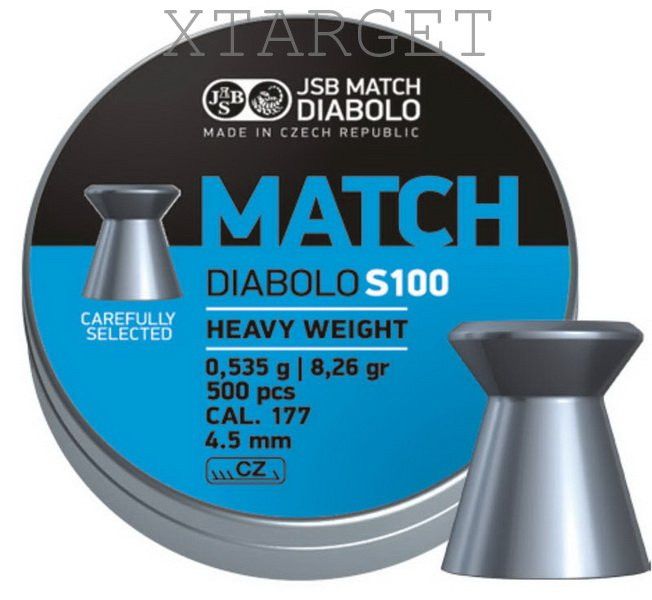 Пульки JSB Match Diabolo S100 heavy 4.51 мм, 0.535г (500шт) 1453.05.06 фото