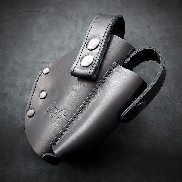 Кобура на MOLLE из натуральной кожи для ФОРТ 12/14/17/20 BLACK Pellame-27 фото