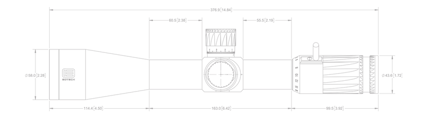 Прицел оптический EOTECH VUDU 3.5-18X50 FFP 34MM H59 RETICLE MRAD 5003430 фото