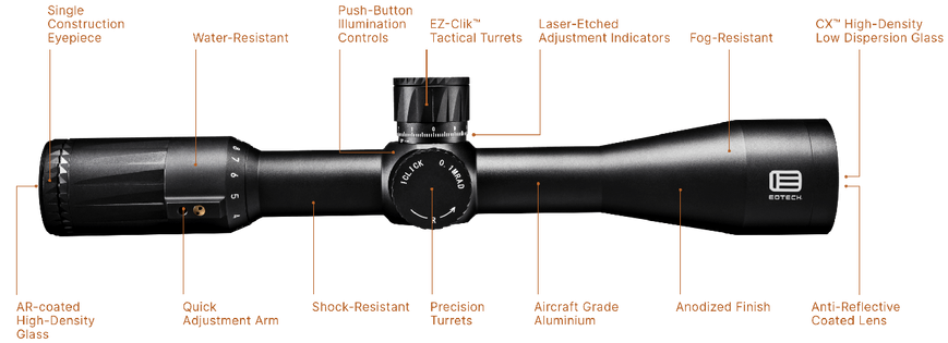 Прицел оптический EOTECH VUDU 3.5-18X50 FFP 34MM H59 RETICLE MRAD 5003430 фото