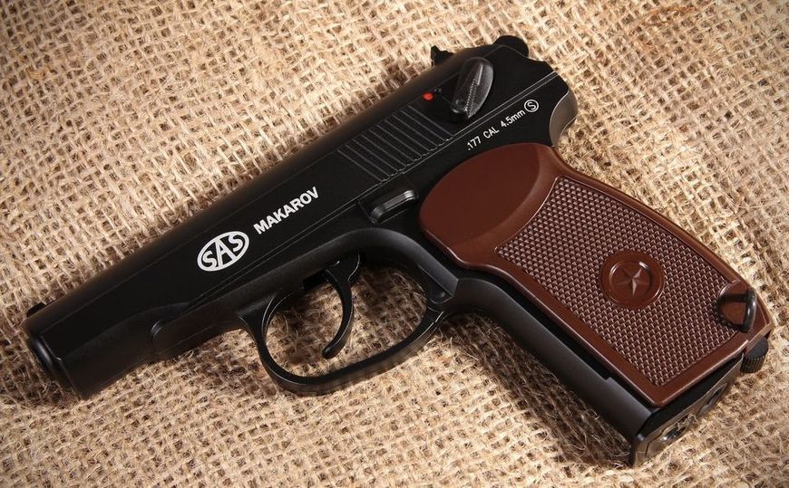 Пистолет пневматический SAS Makarov 4.5 мм. Корпус - металл 2370.14.30 фото