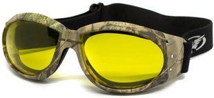 Очки защитные с уплотнителем Global Vision Eliminator Camo Forest (yellow), желтые в камуфлированной оправе GV-ELIMCF-AM фото