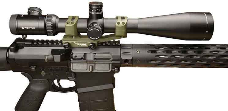 Моноблок Warne Skeleton Mount Gen2 30 мм Weaver Offset od green ( Ultra High ) 2370.03.08 фото
