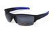 Поляризационные очки BluWater Daytona-2 Polarized (gray) серые в черно-синей оправе 4ДЕЙТ2-Г20П фото 1