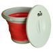 Ведро TRAMP складное силиконовое с кришкой 5л, Олива TRC-127-red фото 1