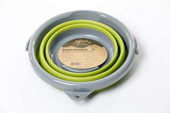 Ведро TRAMP складное силиконовое 5L Оранжевое TRC-092-olive фото