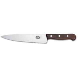 Кухонный разделочный нож Victorinox Carving 5.2030.12 серрейтор, лезвие 22 см, ROSEWOOD 4004403 фото