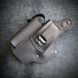 Кобура поясная Glock 19 кожаная на скобе с Трезубом черная Pellame-195 фото 1