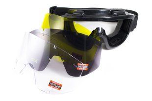 Маска тактическая Global Vision Wind-Shield 3 lens KIT (три линзы) Anti-Fog GV-WIND3-KIT1 фото