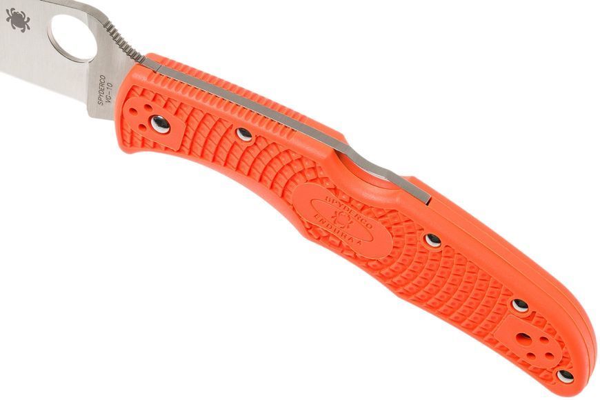 Нож Spyderco Delica 4 Flat Ground, оранжевый 87.11.71 фото