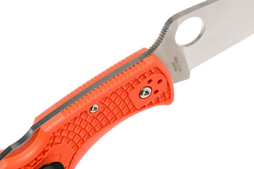 Нож Spyderco Delica 4 Flat Ground, оранжевый 87.11.71 фото