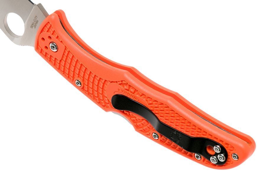 Нож Spyderco Delica 4 Flat Ground, оранжевый 87.11.71 фото