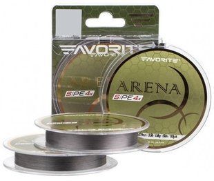 Шнур Favorite Arena PE 4x 150м (silver gray) #0.4/0.104mm 8lb/3.5kg 1693.10.91 фото