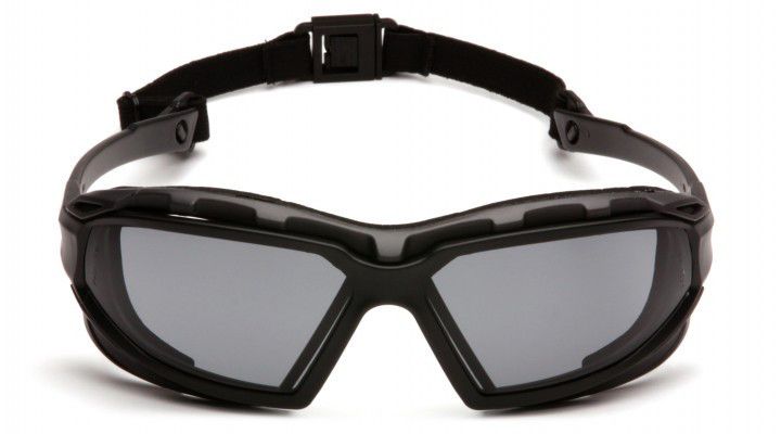 Захисні окуляри з ущільнювачем Pyramex Highlander-PLUS (gray) Anti-Fog, чорні 2ХАИЛ-20П фото