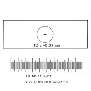 Калібрувальна лінійка SIGETA X 1мм/100 Div.x0.01мм 65654 фото