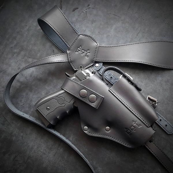 Кобура оперативная для BERETTA 92 скрытого ношения BLACK Pellame-40 фото