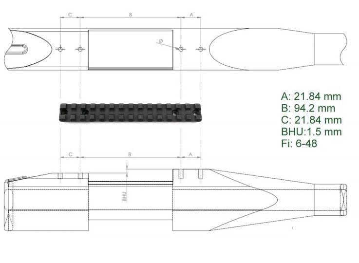 Планка Contessa PH33 для Sauer 202 Standard PH33 фото